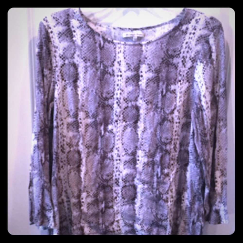 [madewell] broadway and broome grey snakeskin top